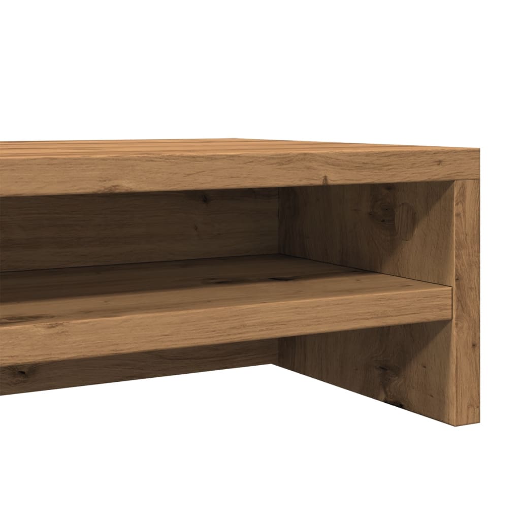 Monitor stand Artisan oak 100x24x13 cm wood material