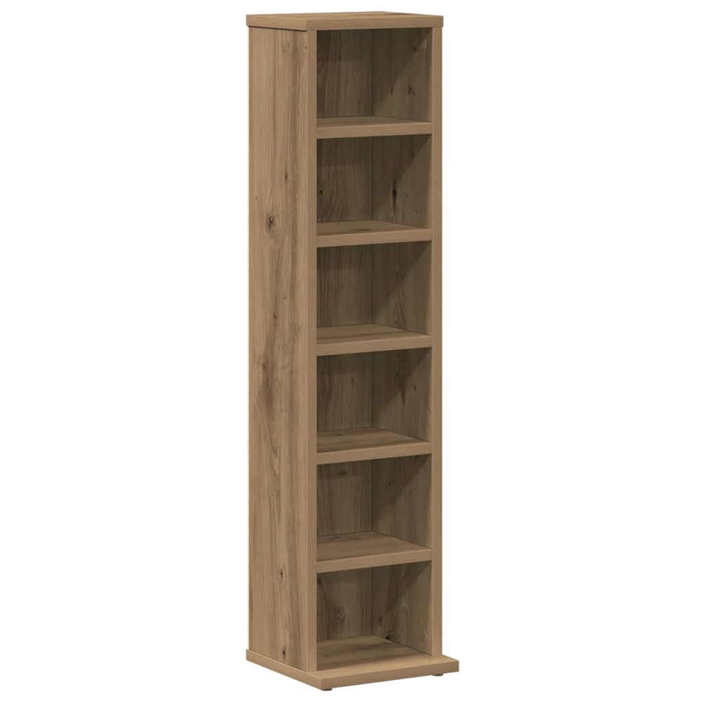 CD shelf Artisan oak 21x20x88 cm wood material