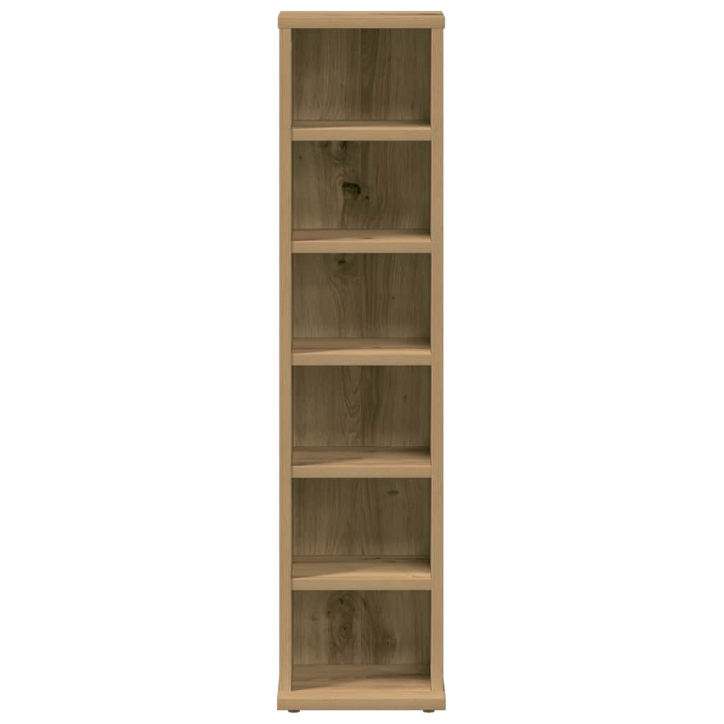 CD shelf Artisan oak 21x20x88 cm wood material