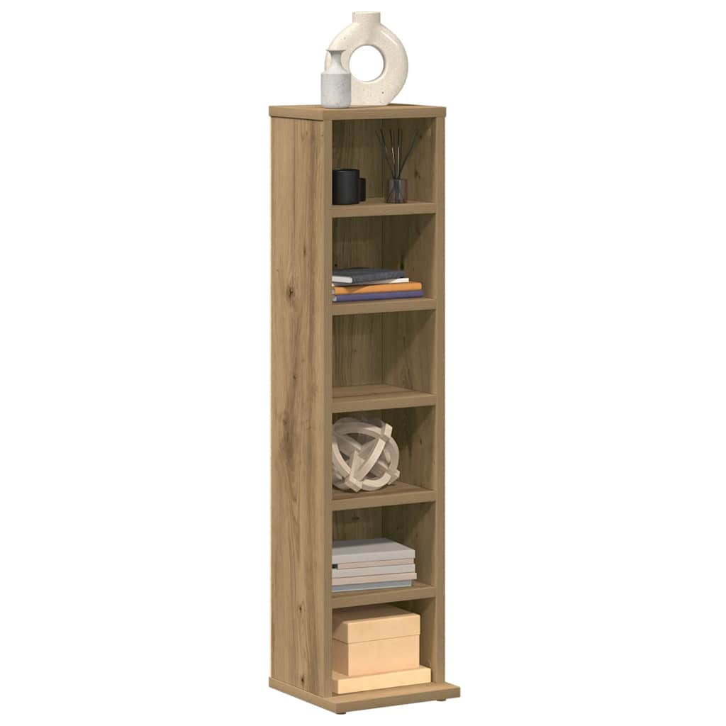 CD shelf Artisan oak 21x20x88 cm wood material