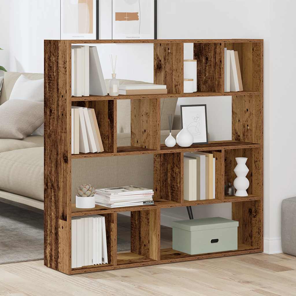 Bookshelf/room divider old wood look 105x24x102 cm