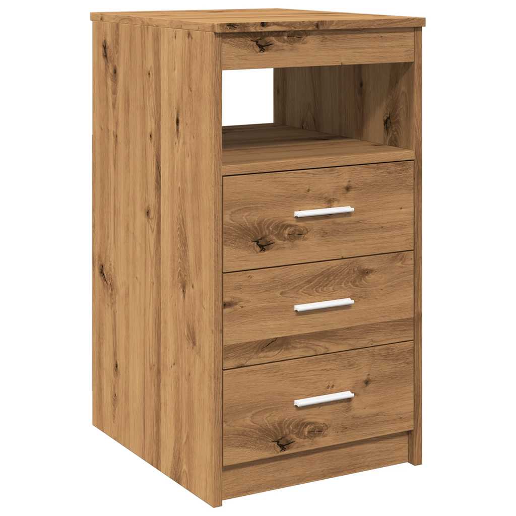 Drawer Cabinet Artisan Oak 40x50x76 cm Wood Material