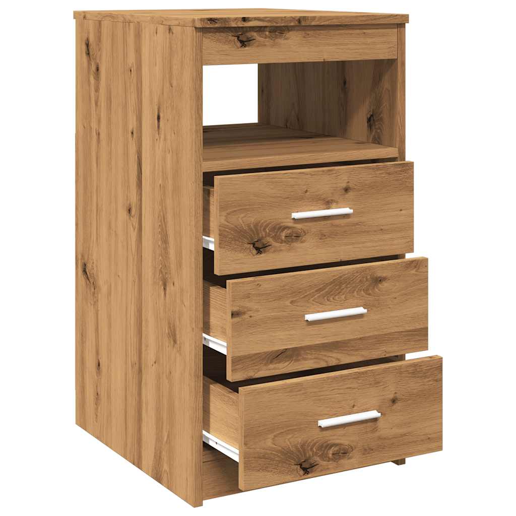 Drawer Cabinet Artisan Oak 40x50x76 cm Wood Material