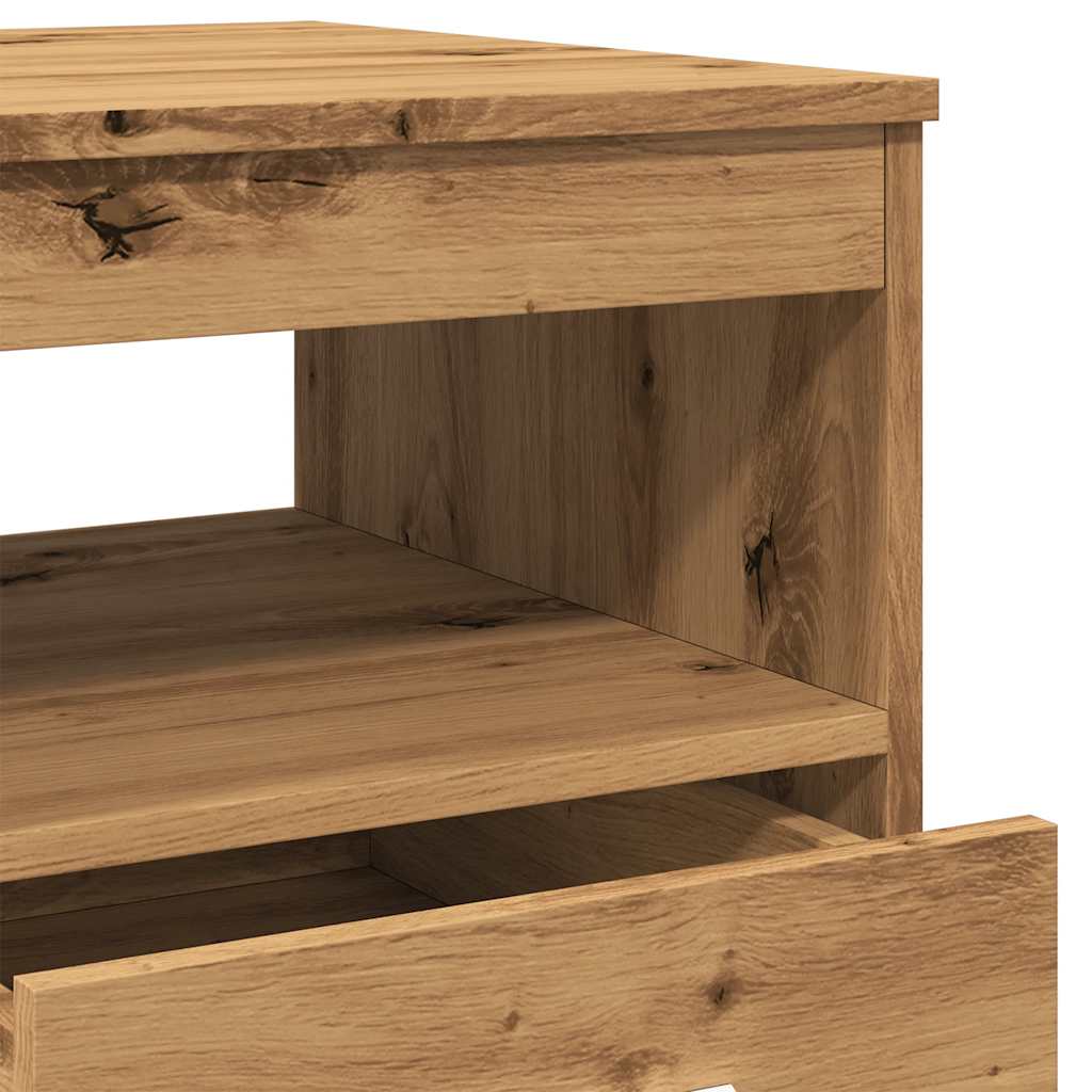 Drawer Cabinet Artisan Oak 40x50x76 cm Wood Material