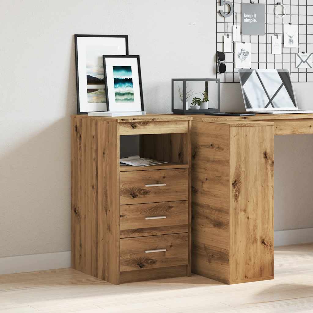 Drawer Cabinet Artisan Oak 40x50x76 cm Wood Material