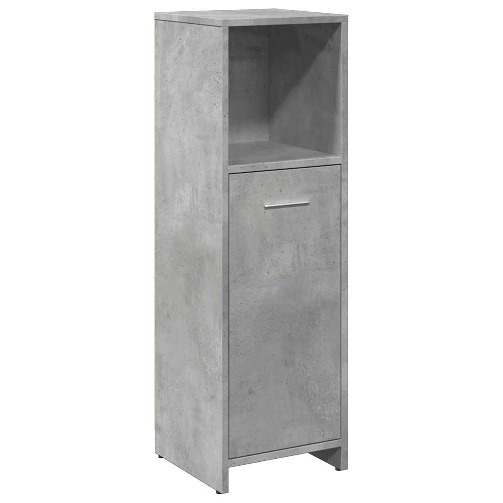 Bathroom Cabinet Concrete Grey 30x30x95 cm Wood Material