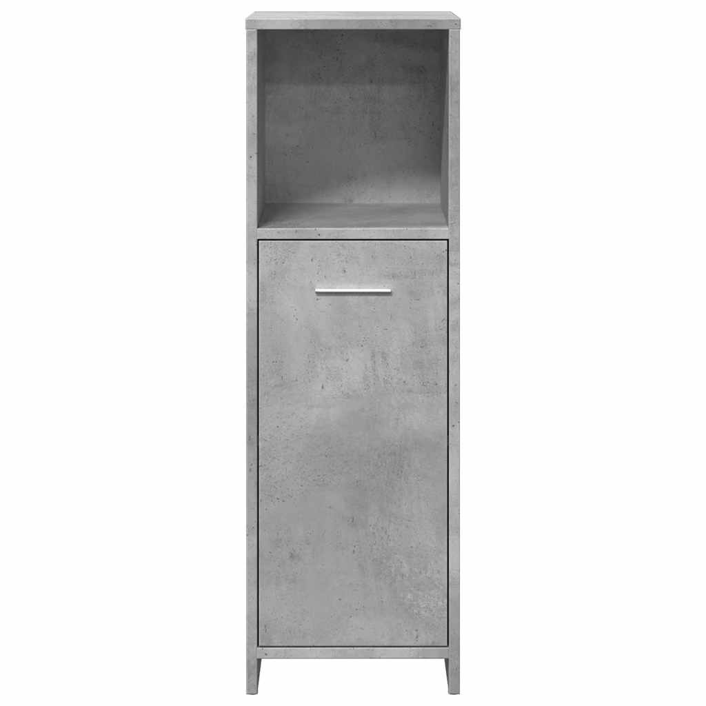 Bathroom Cabinet Concrete Grey 30x30x95 cm Wood Material