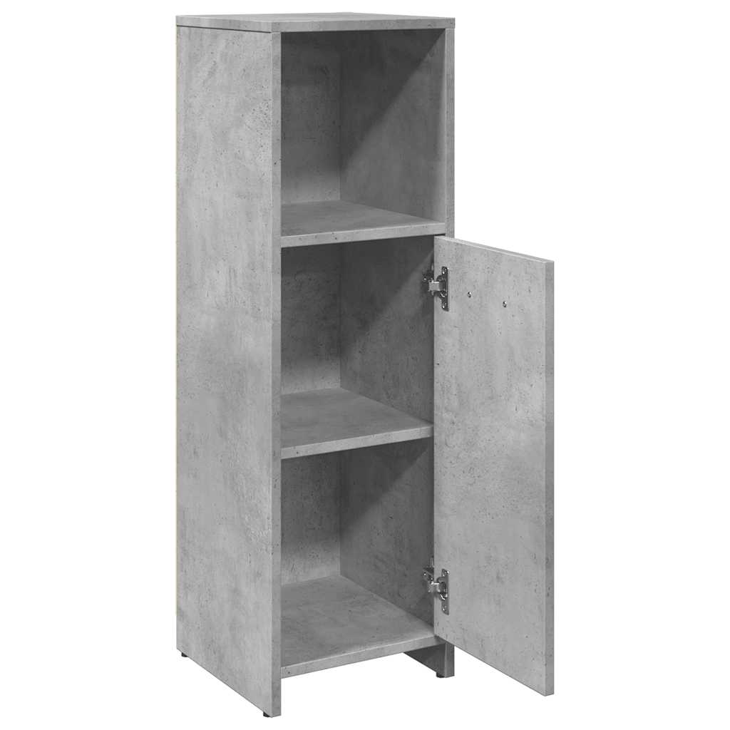 Bathroom Cabinet Concrete Grey 30x30x95 cm Wood Material