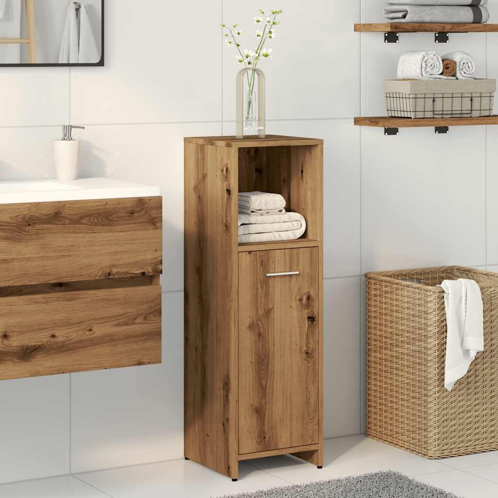 Bathroom Cabinet Artisan Oak 30x30x95 cm Wood Material