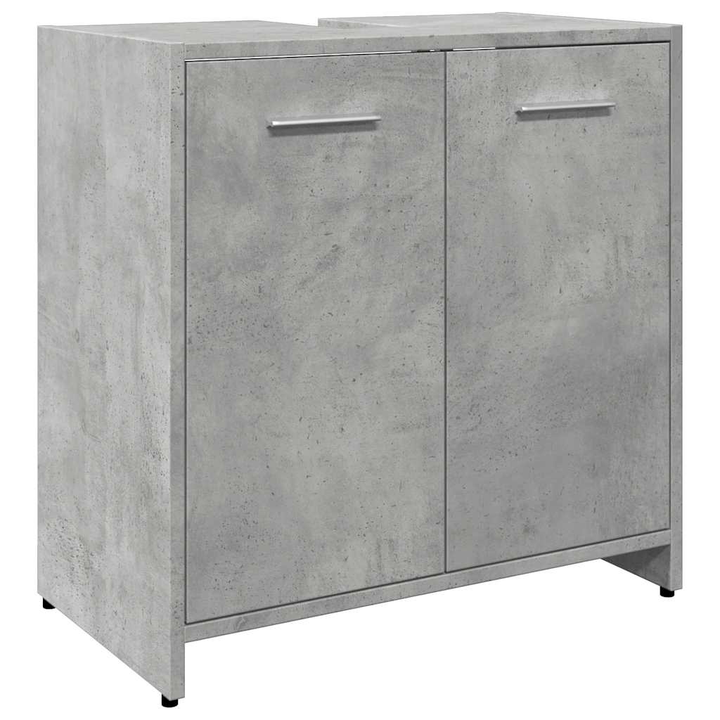 Washbasin base cabinet concrete grey 60x33x60 cm wood material