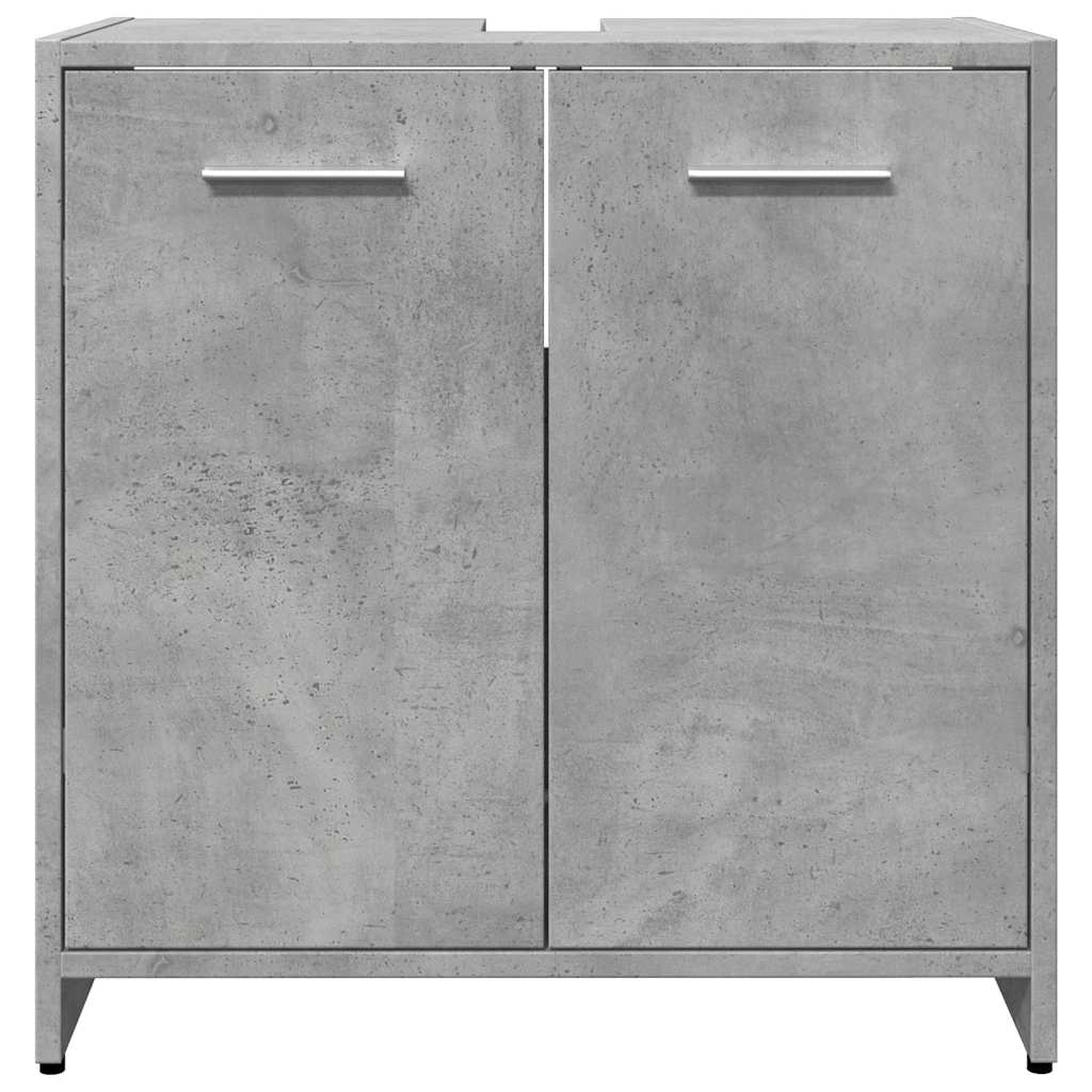 Washbasin base cabinet concrete grey 60x33x60 cm wood material