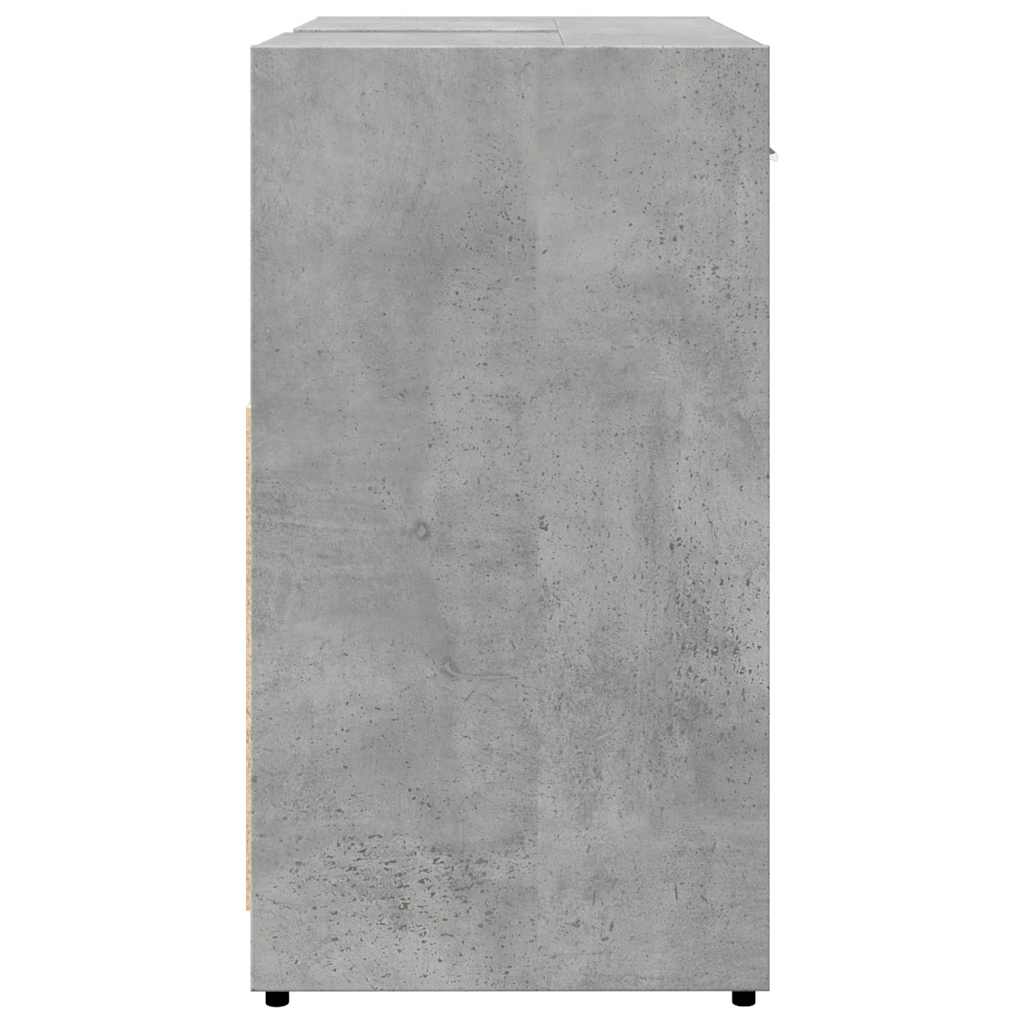 Washbasin base cabinet concrete grey 60x33x60 cm wood material