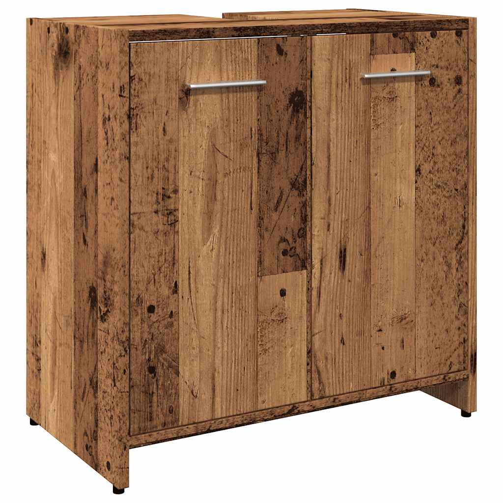 Washbasin cabinet old wood look 60x33x60 cm wood material