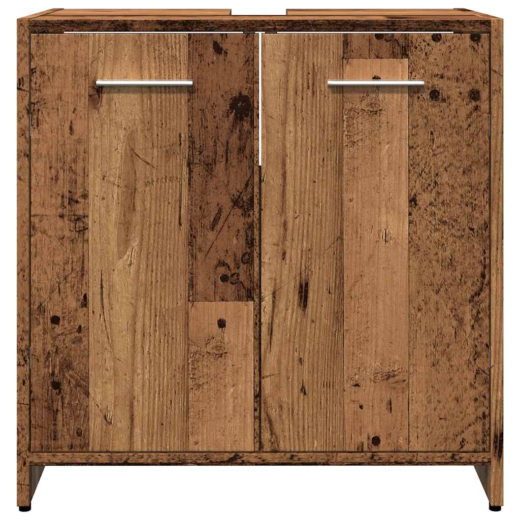 Washbasin cabinet old wood look 60x33x60 cm wood material