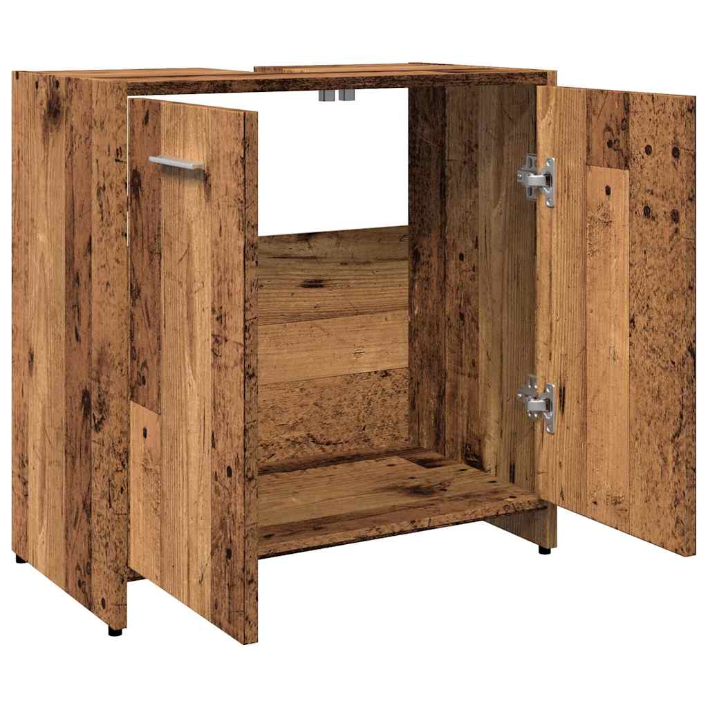 Washbasin cabinet old wood look 60x33x60 cm wood material