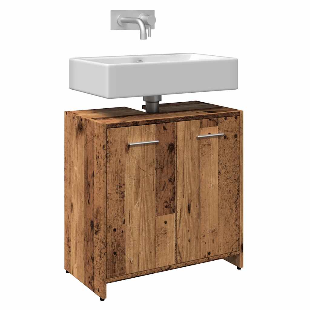 Washbasin cabinet old wood look 60x33x60 cm wood material