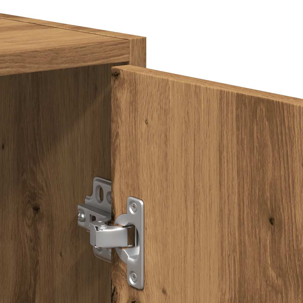 Badschrank mit Spiegel Artisan-Eiche Holzwerkstoff