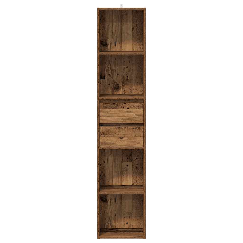 Bookshelf old wood look 36x30x171 cm wood material