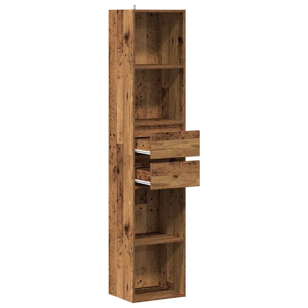 Bookshelf old wood look 36x30x171 cm wood material