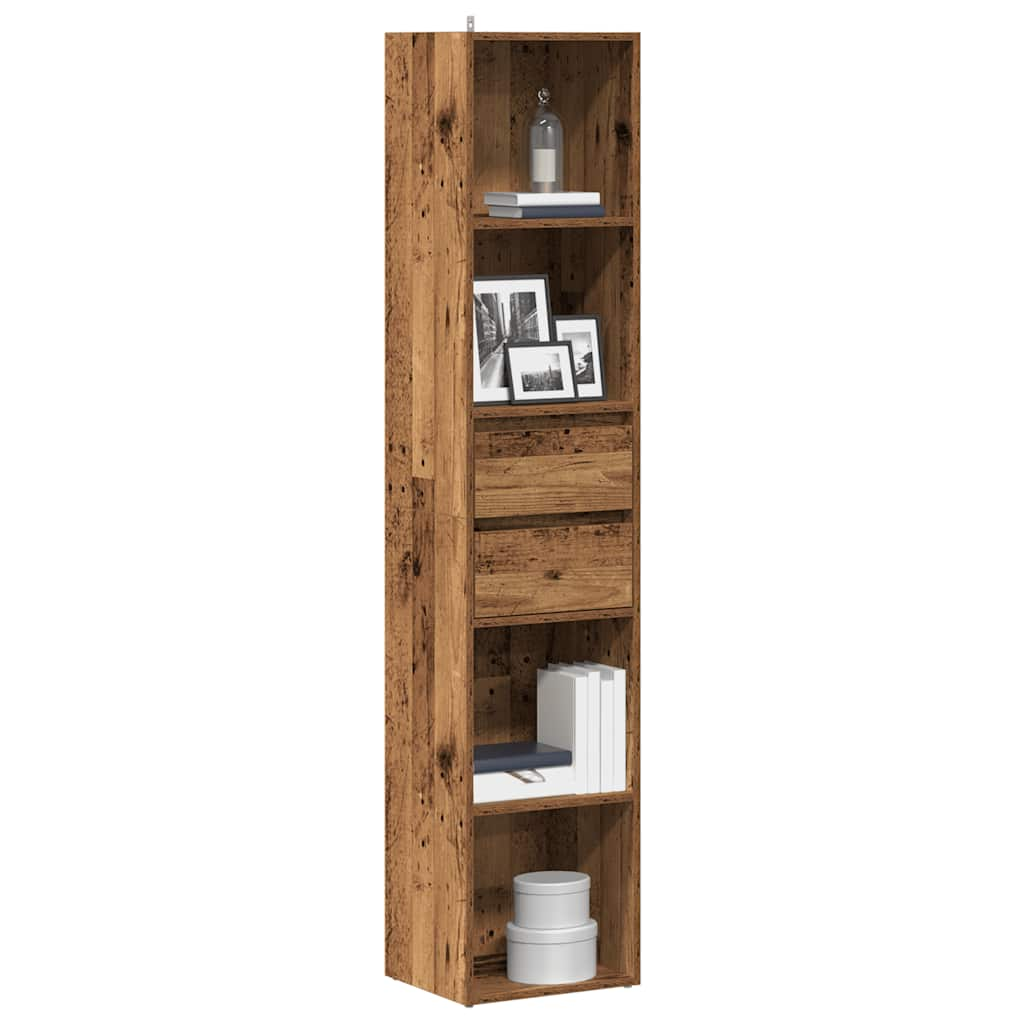 Bookshelf old wood look 36x30x171 cm wood material