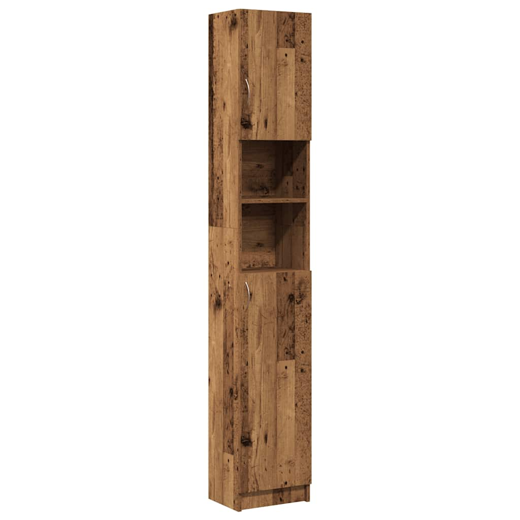 Bathroom cabinet old wood look 32x25.5x190 cm wood material