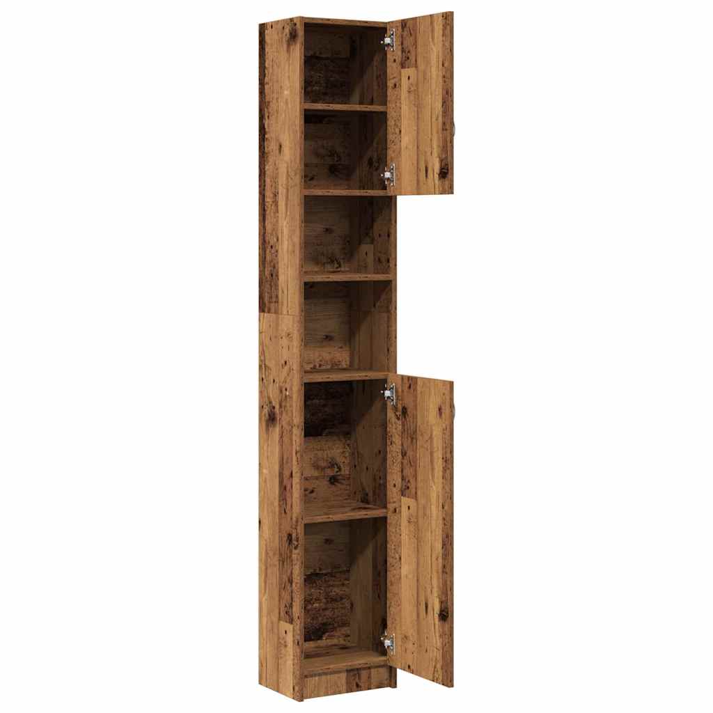 Bathroom cabinet old wood look 32x25.5x190 cm wood material