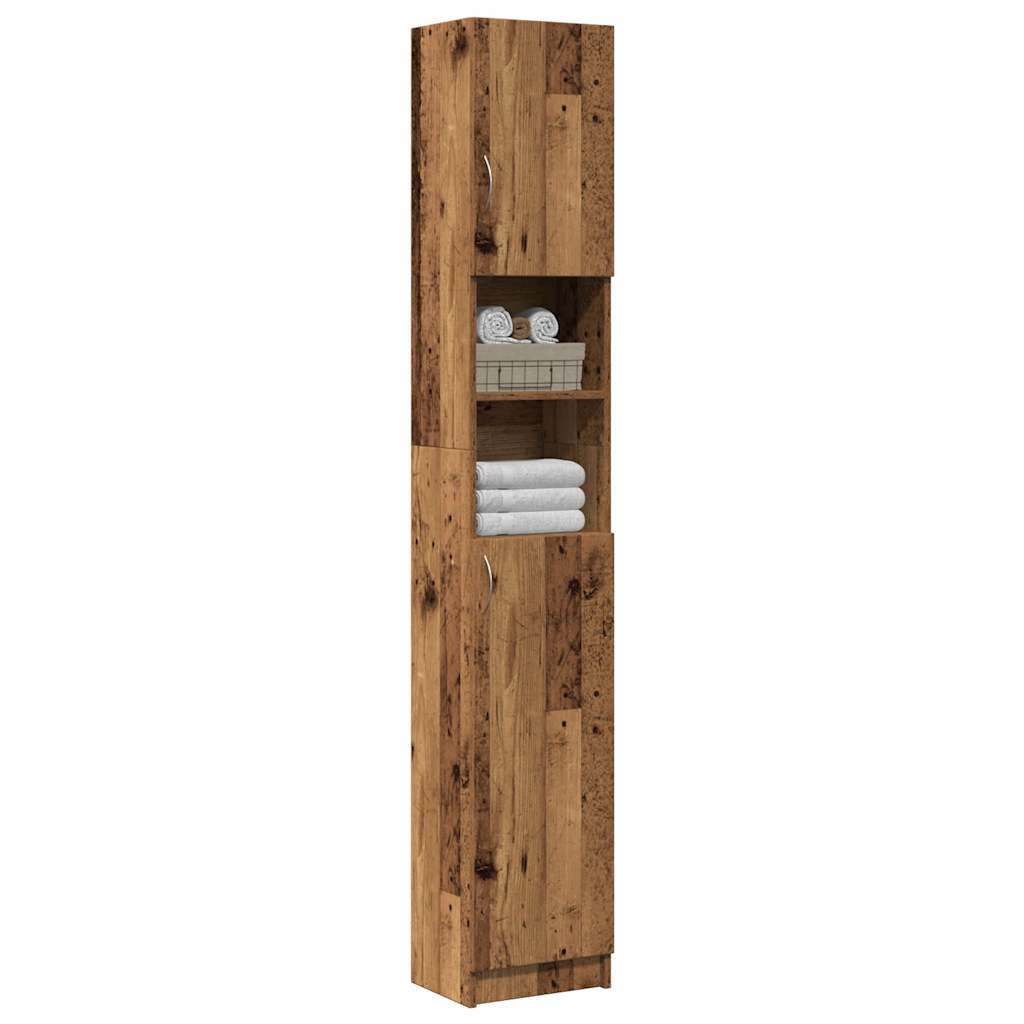 Bathroom cabinet old wood look 32x25.5x190 cm wood material