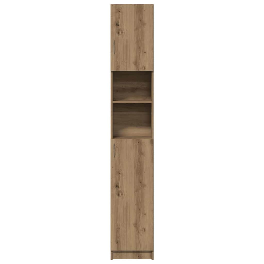 Artisan oak bathroom cabinet 32x25.5x190 cm made of wood material