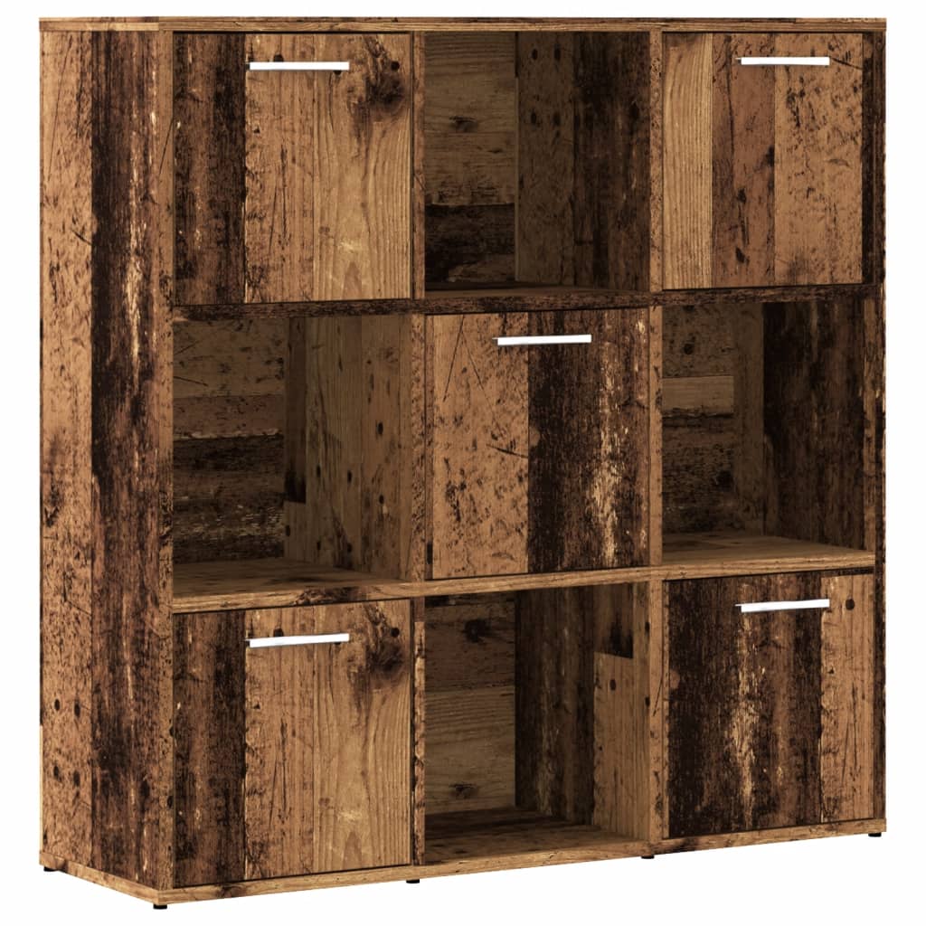 Bookshelf old wood look 90x28x90 cm wood material