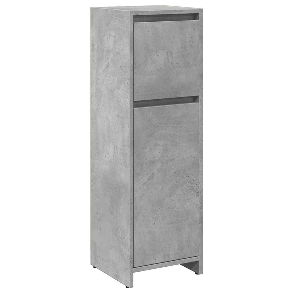 Bathroom Cabinet Concrete Grey 30x30x95 cm Wood Material