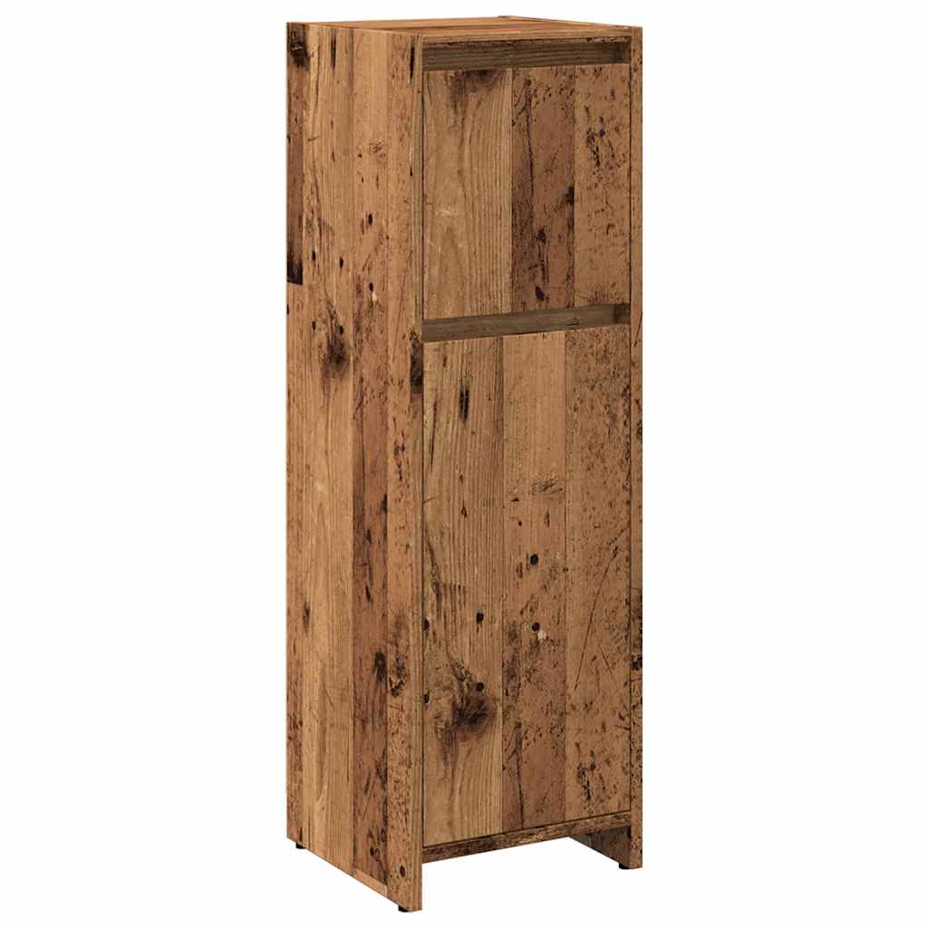 Badschrank Altholz-Optik 30x30x95 cm Holzwerkstoff