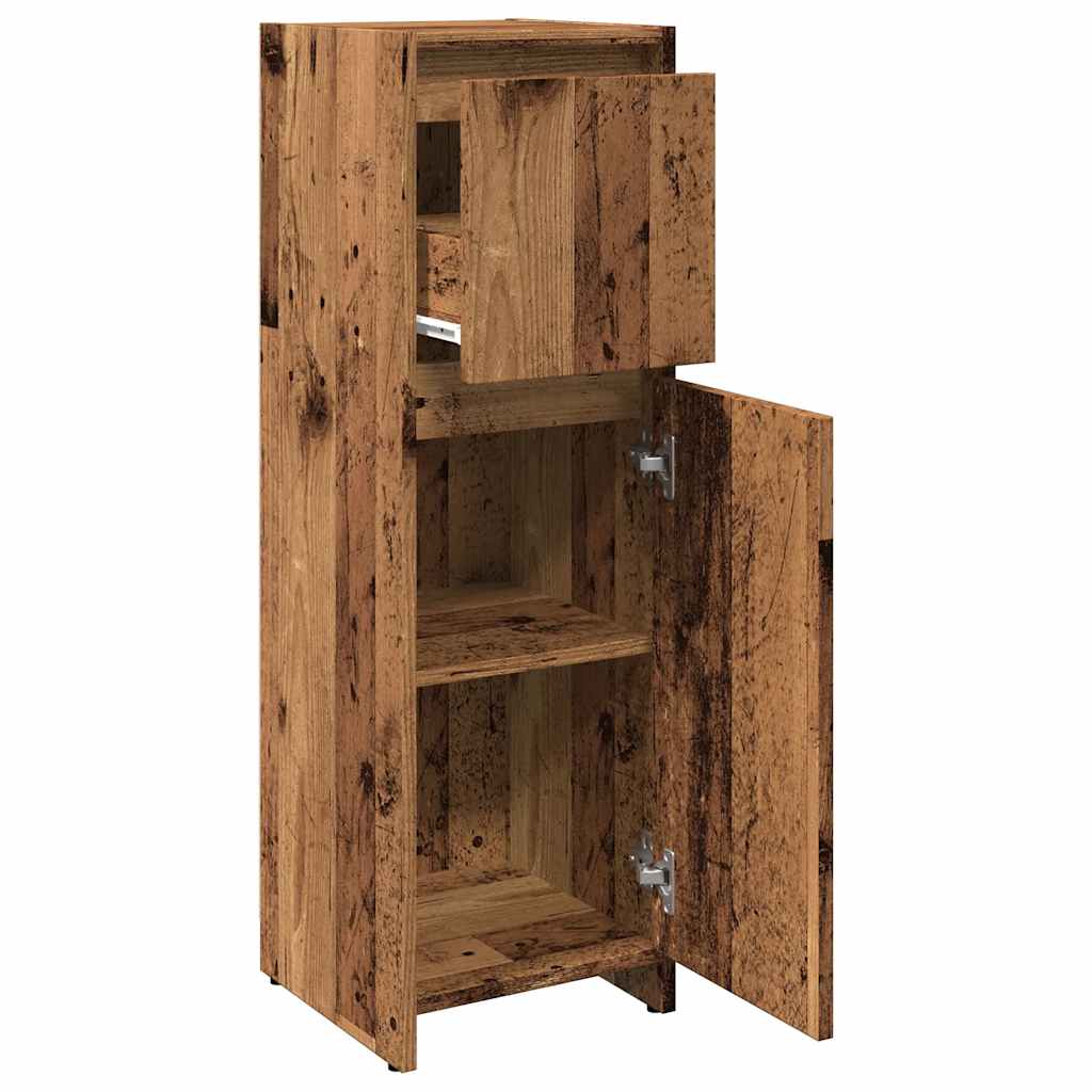 Bathroom cabinet old wood look 30x30x95 cm wood material