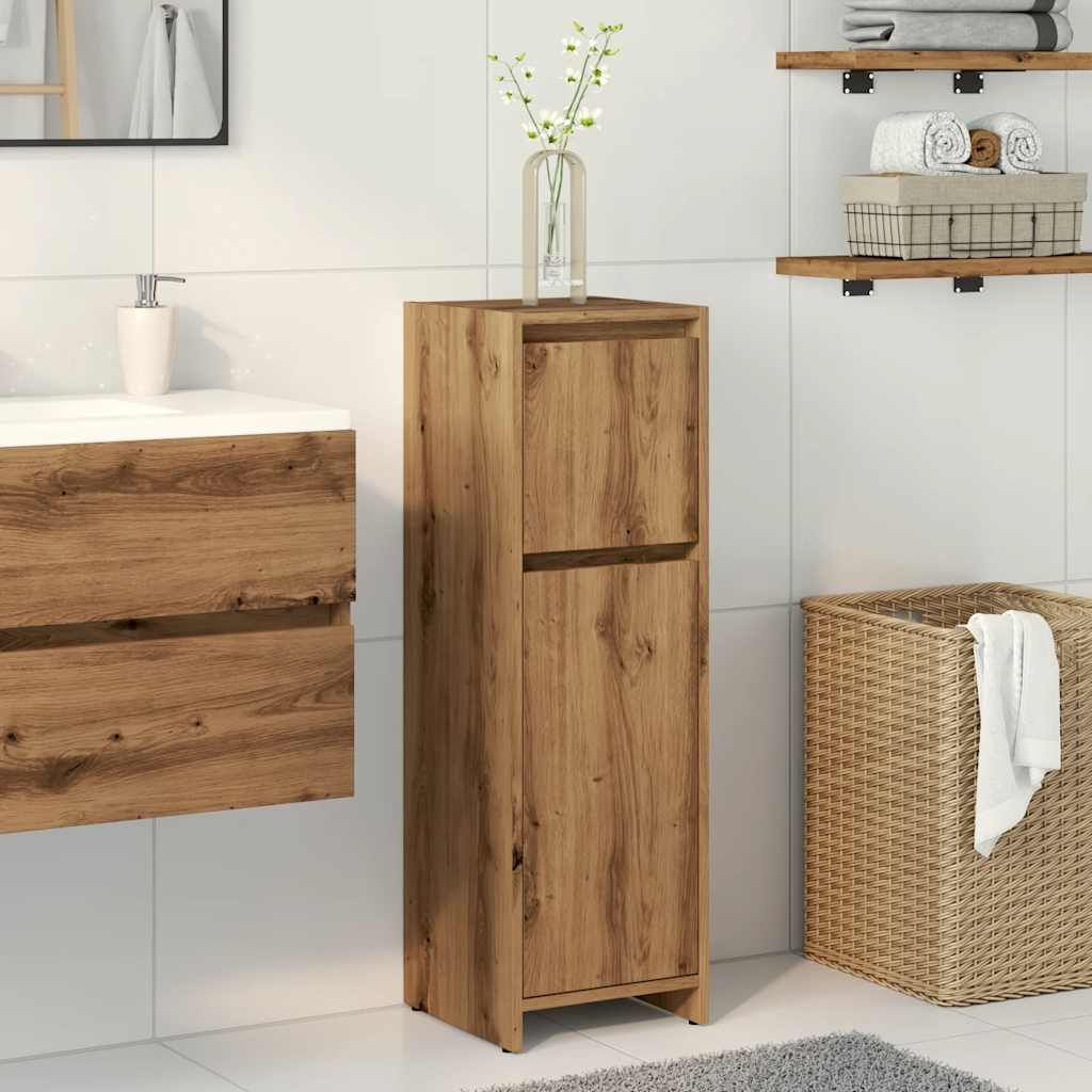 Bathroom Cabinet Artisan Oak 30x30x95 cm Wood Material