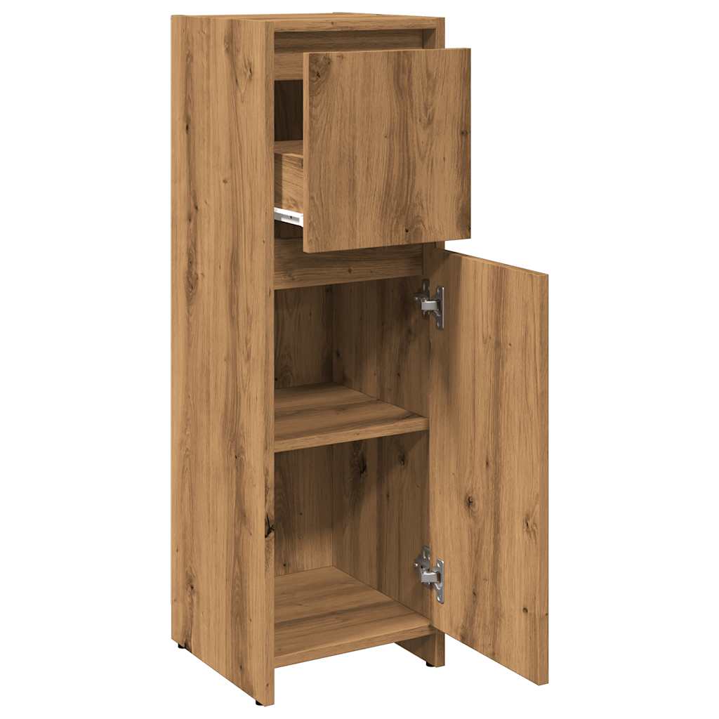 Bathroom Cabinet Artisan Oak 30x30x95 cm Wood Material