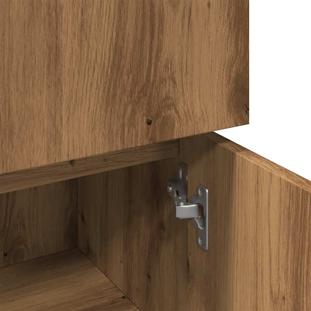 Badschrank Artisan-Eiche 30x30x95 cm Holzwerkstoff