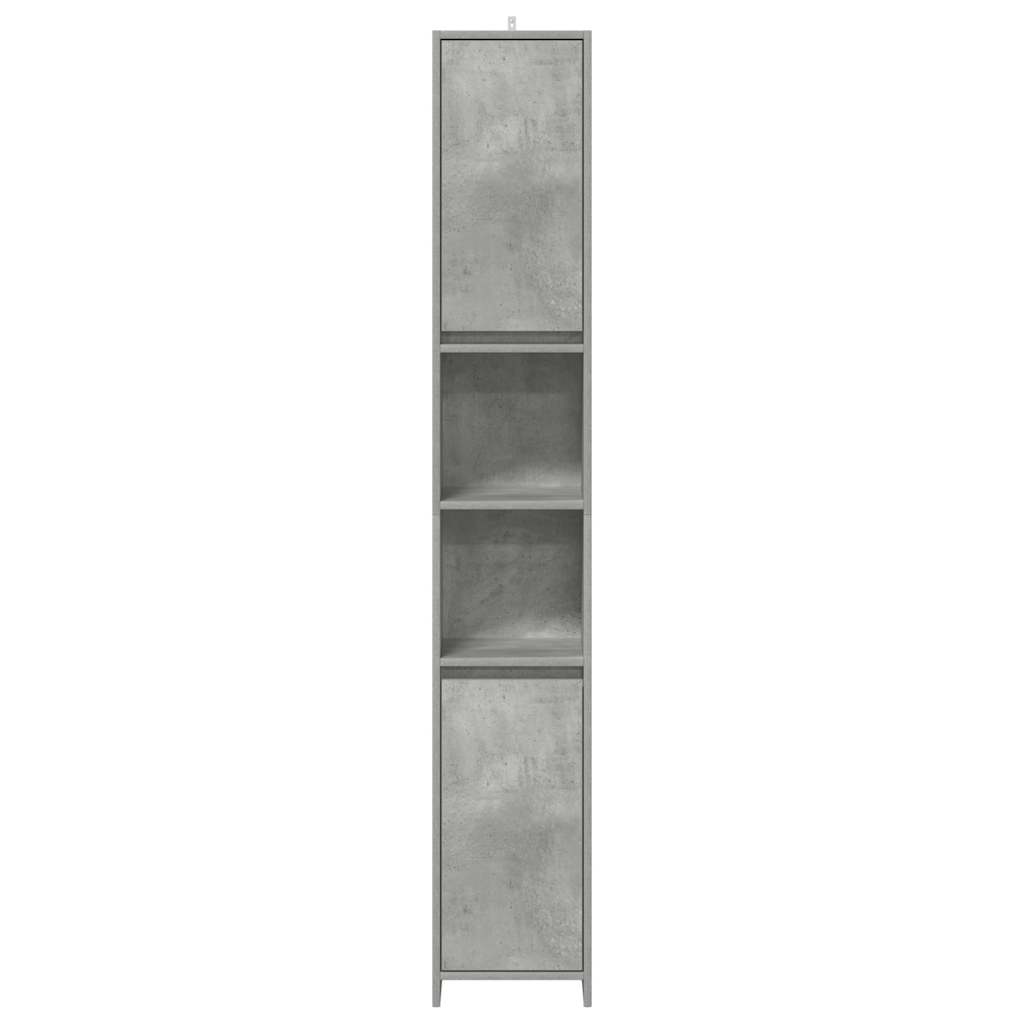 Bathroom Cabinet Concrete Grey 30x30x183.5 cm Wood Material