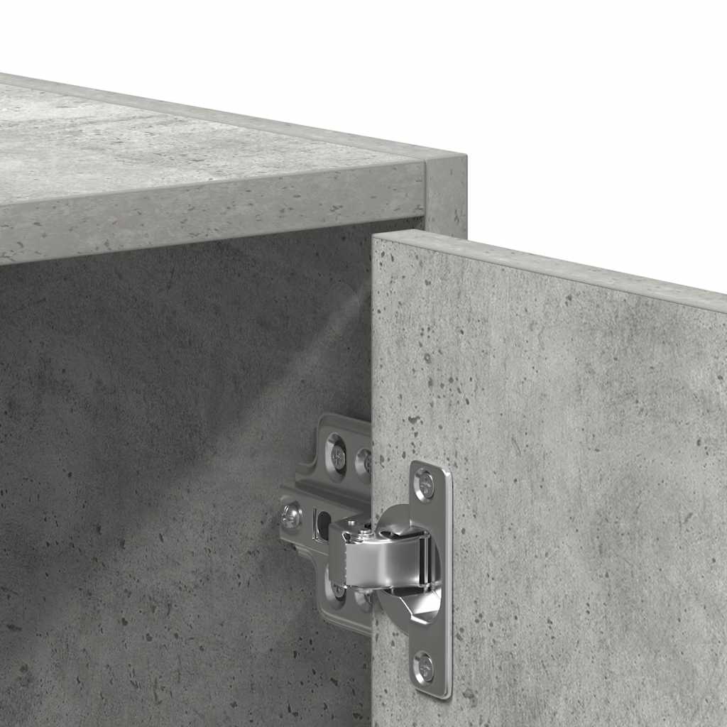 Bathroom Cabinet Concrete Grey 30x30x183.5 cm Wood Material