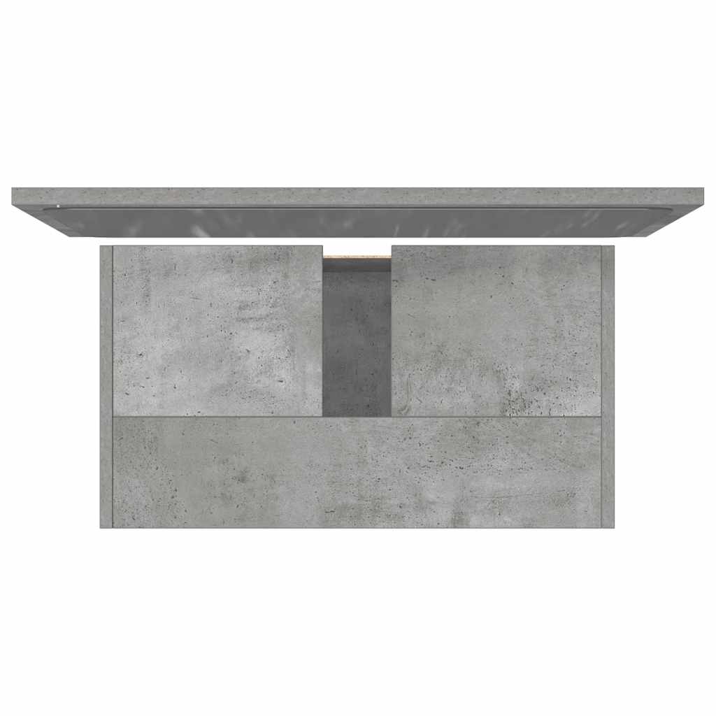 2-piece bathroom furniture set concrete gray wood material