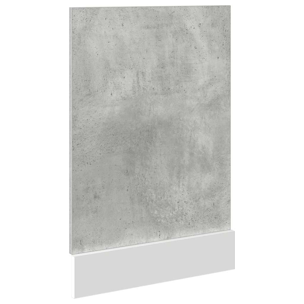 Dishwasher panel concrete grey 45x3x67 cm