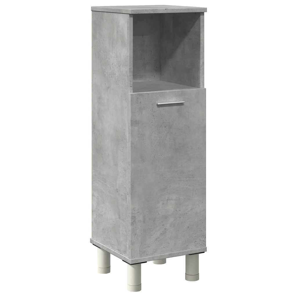 Bathroom Cabinet Concrete Grey 30x30x95 cm Wood Material