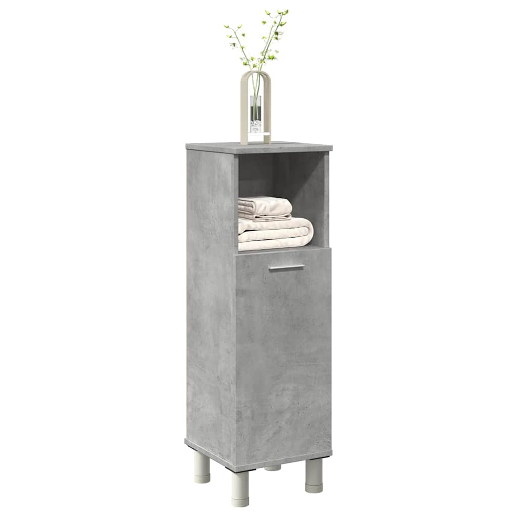 Bathroom Cabinet Concrete Grey 30x30x95 cm Wood Material