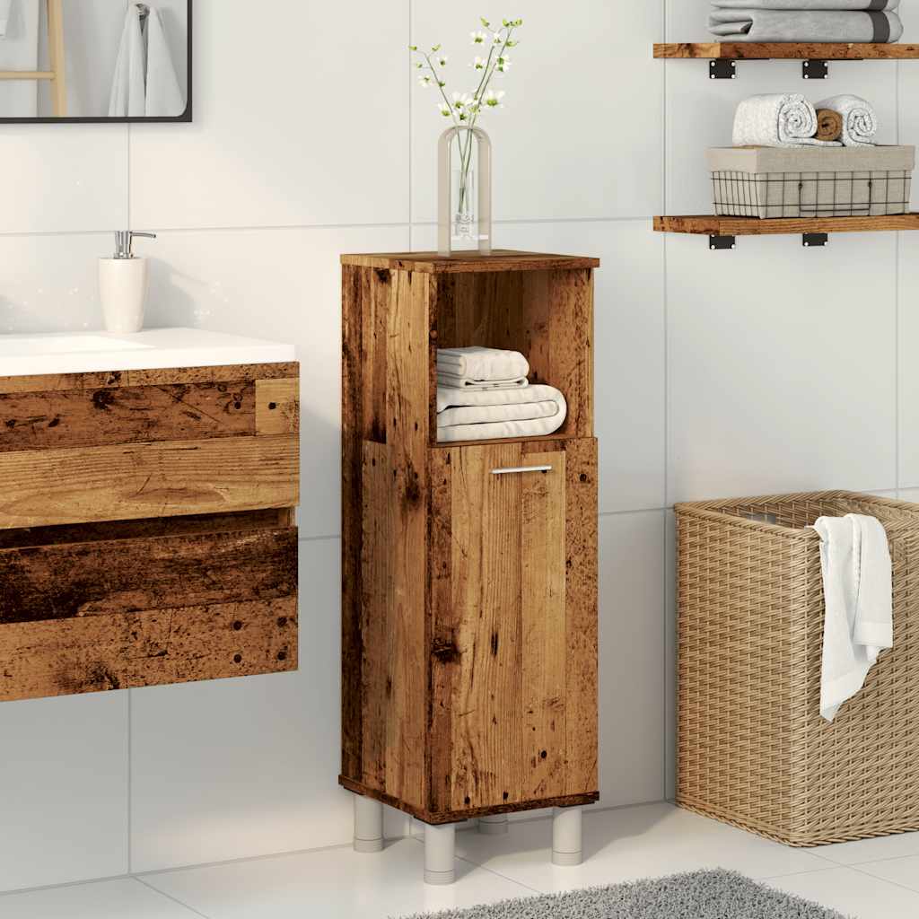 Bathroom cabinet old wood look 30x30x95 cm wood material