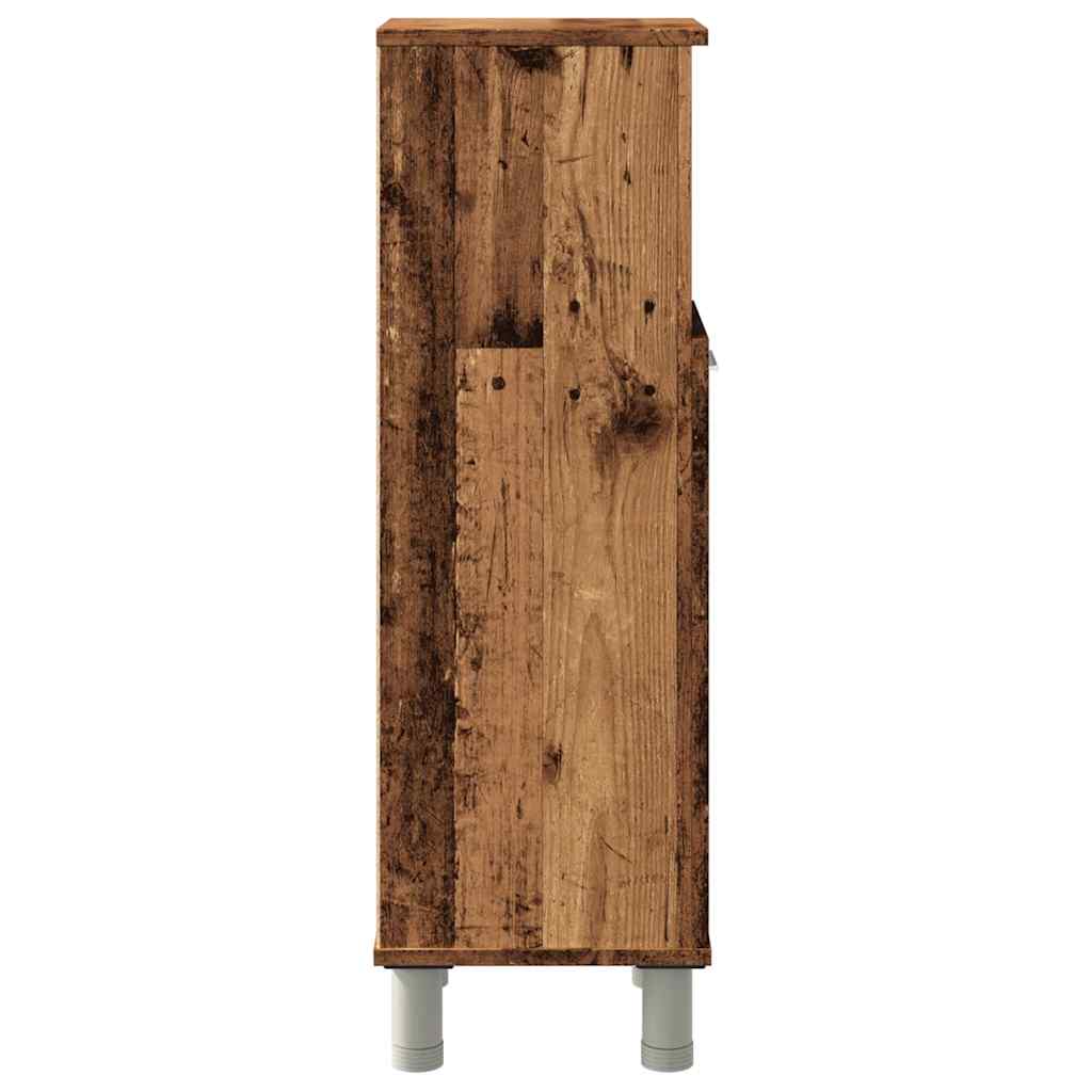 Badschrank Altholz-Optik 30x30x95 cm Holzwerkstoff