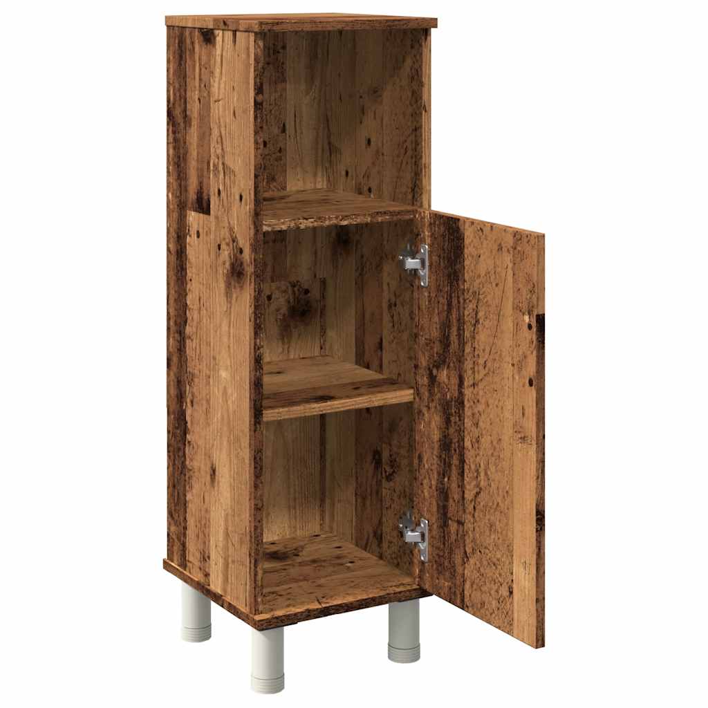 Badschrank Altholz-Optik 30x30x95 cm Holzwerkstoff