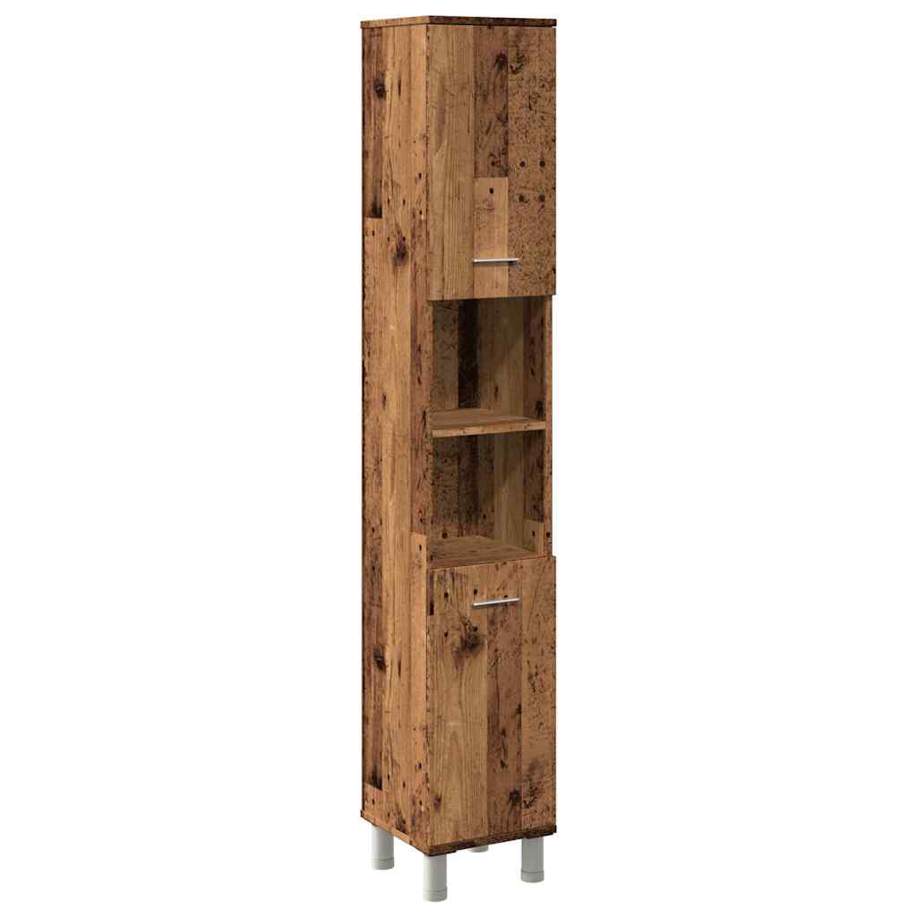 Bathroom cabinet old wood look 30x30x179 cm wood material