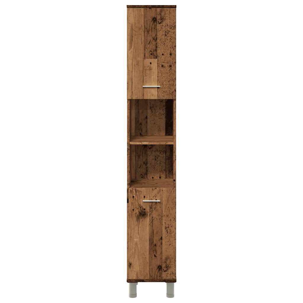 Bathroom cabinet old wood look 30x30x179 cm wood material