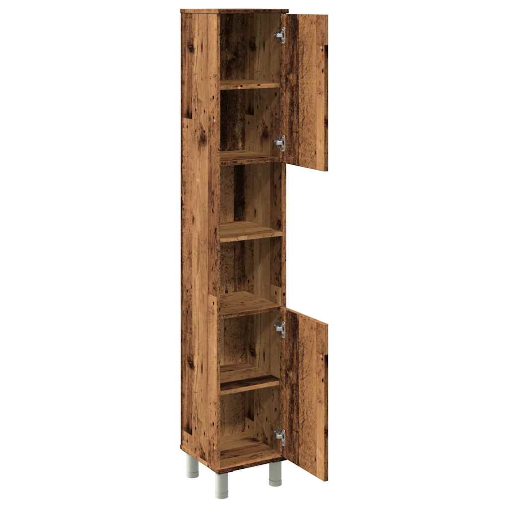 Bathroom cabinet old wood look 30x30x179 cm wood material