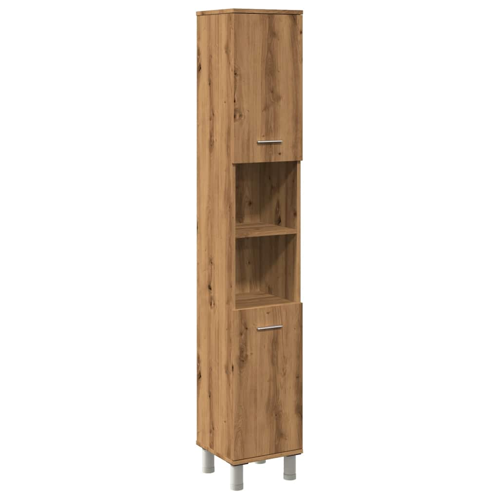 Badschrank Artisan-Eiche 30x30x179 cm Holzwerkstoff