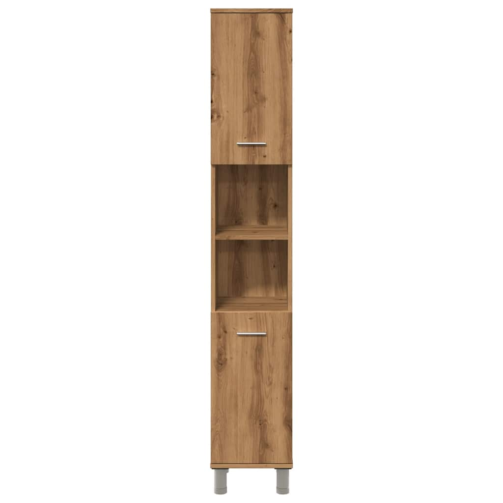 Artisan oak bathroom cabinet 30x30x179 cm wood material