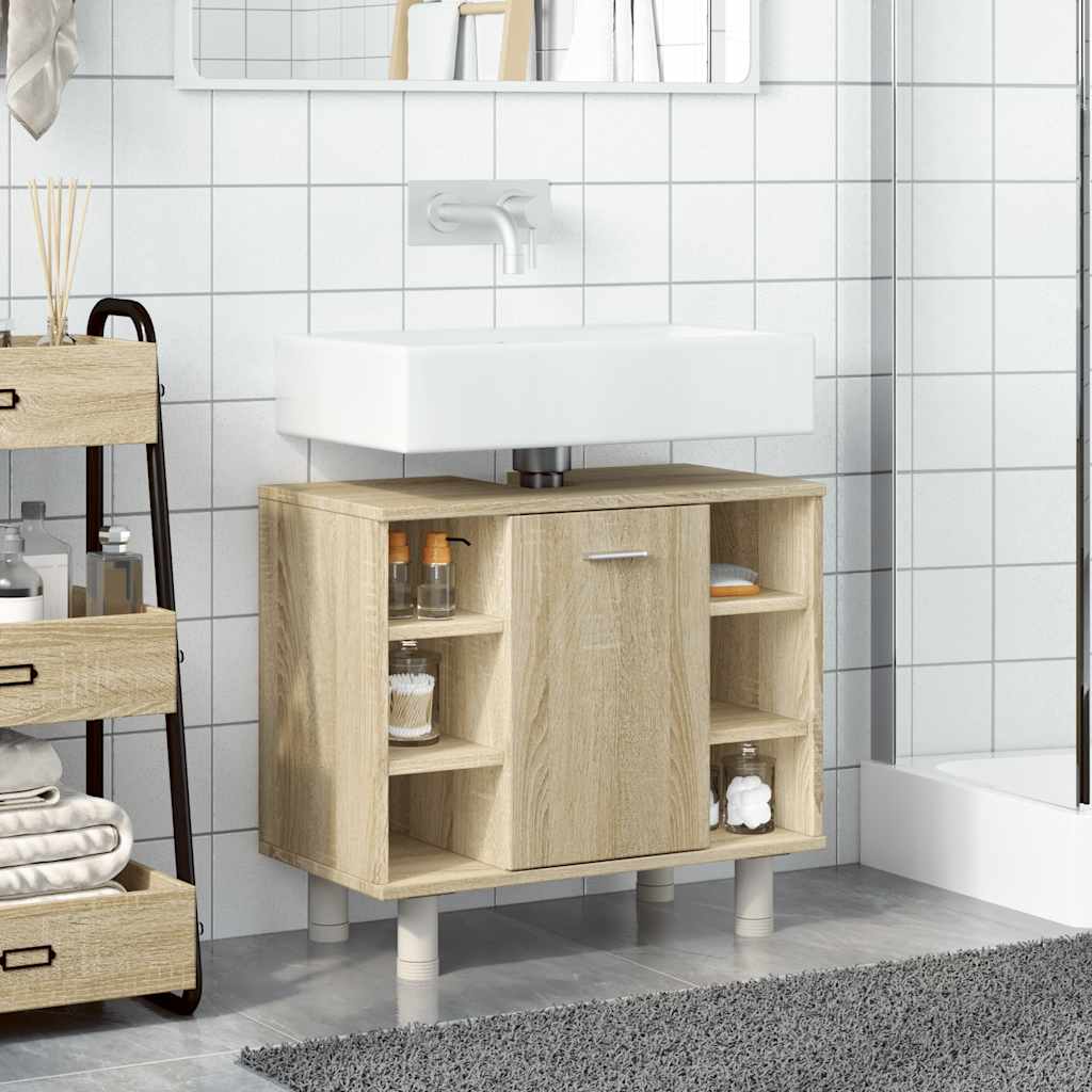 Bathroom Cabinet Sonoma Oak 60x32x53.5 cm Wood Material